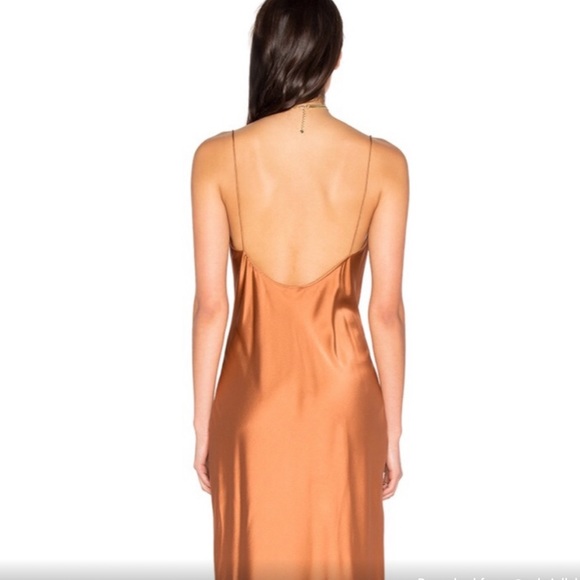 Rare LPA Bias Cut Silk Dress 73 in Bronze - Picture 9 of 10